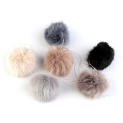 Pompon fausse fourrure 6-8 cm / Nombreux coloris /