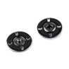 2 boutons pressions design en métal noir à coudre 21 mm / bouton pression, boutons à coudre
