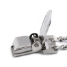 Boucle clip chainette pour cardigan / Argent ou or / Double clip metal et cristal