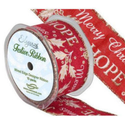 3M Ruban de Noël en jute 5cm / Rouge ou naturel / Galon de Noël pour paquets cadeau, ruban décoration Noël 