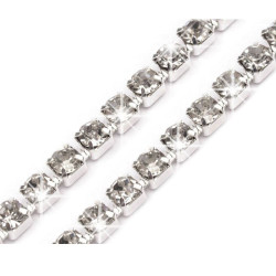 Chaîne strass cristal SS08 sur métal 2,4 mm – au mètre