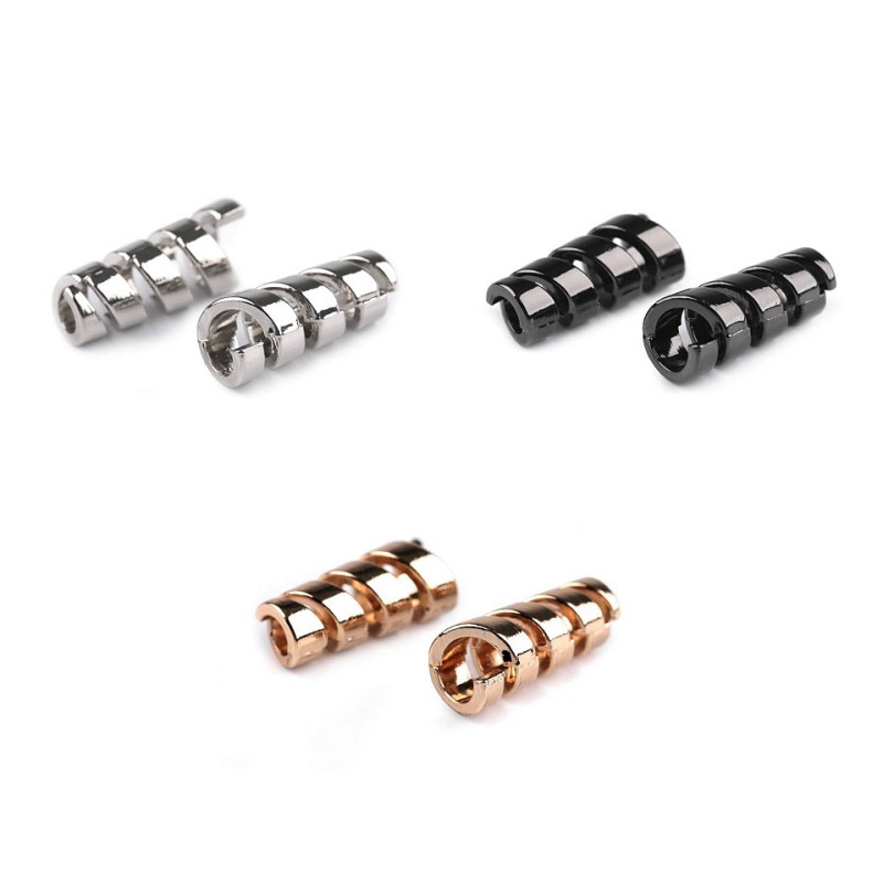 10 embouts de corde tube métal 4mm / bronze, argent, argent noirci, or /  stop cordon, finition cordelette, embout corde