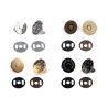 5 Fermoirs magnétiques aimantés /10, 14 ou 18 mm / bronze argent or noir / Boutons pressions aimantés