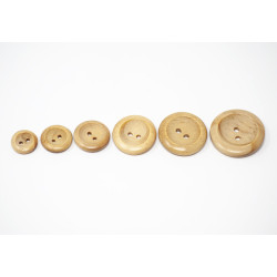 4 boutons bois  2 trous 16, 23, 25 ou 35 mm  / gros boutons en bois naturel