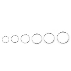 10 anneaux de reliure / anneaux serrures pour scrapbooking, classeur à anneaux métal argent ou bronze 