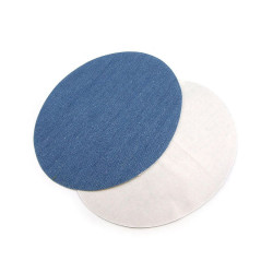 2 patchs thermocollants en jean de forme ovale 
