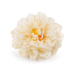 Broche fleur dahlia Ø11 cm, ivoire ou rose saumon,  accessoire de coiffure 