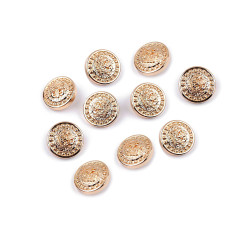 10 boutons écusson en métal or rose 15 ou 20mm 