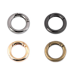 Boucle mousqueton ronde 18 mm