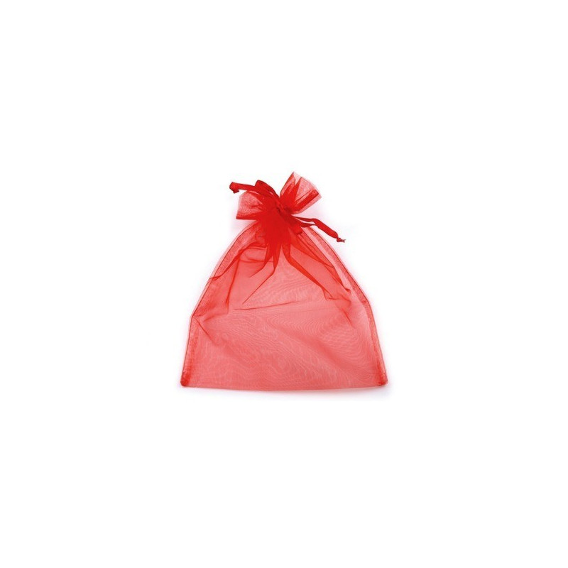 1 sachet organza rouge 20 x 26 cm emballage