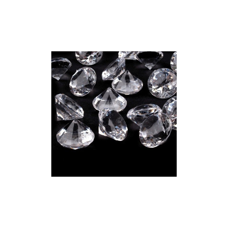 45 diamants synthetiques transparents cristal pour decoration