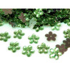 20 petites fleurs en cristal transparent pour decoration, a coudre ou a coller