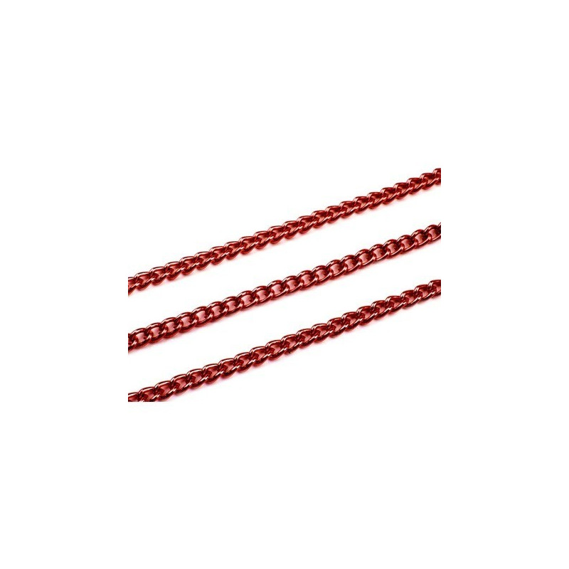 Chaine en metal rouge 5 mm vendue au metre