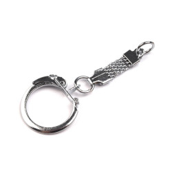 Attache porte clef metal argent